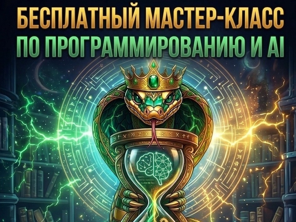  Бесплатный профориентационный мастер-класс по программированию и нейросетям для учеников 5–11 классов.